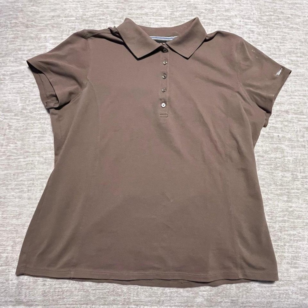 Ariat Women's Polo Shirt Brown Size Large‎ Equestrian Riding Performance Top